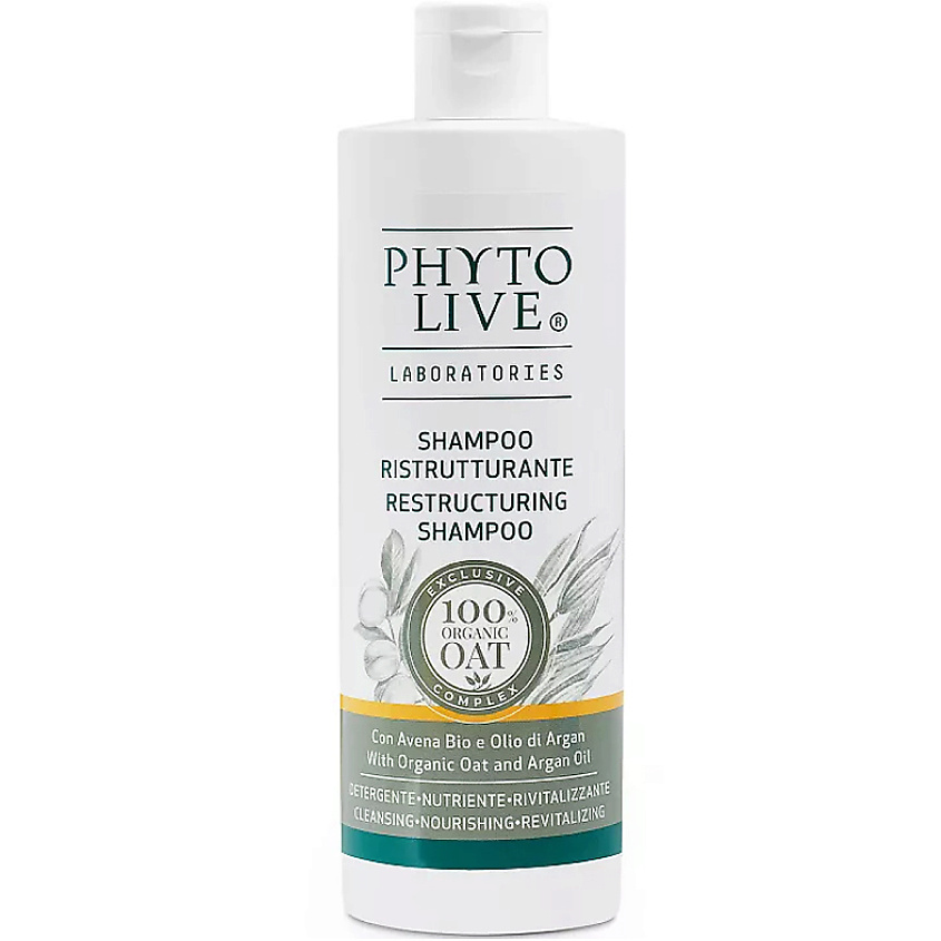 PHYTO LIVE Шампунь для сухих волос восстанавливающий с органическим овсом и аргановым маслом – фото 1