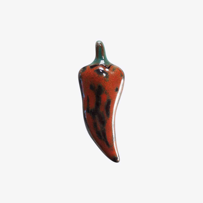 LA PALME ARTISAN CERAMICA Брошь-значок из керамики Перец вяленый Б – фото 1