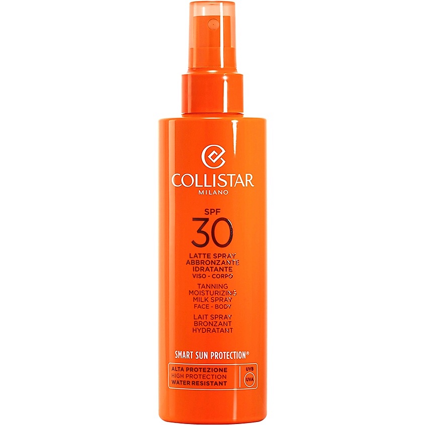COLLISTAR Молочко увлажняющее для загара для лица и тела SPF30 Tanning Moisturizing Milk Spray Face Body – фото 1