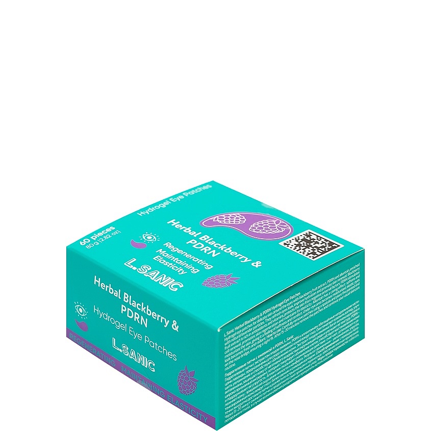 LSANIC Гидрогелевые патчи с ежевикой Herbal Blackberry & PDRN Hydrogel Eye Patches – фото 6