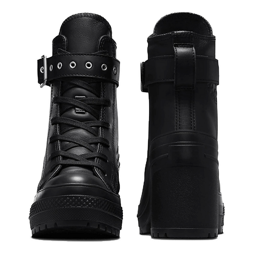 CONVERSE Кроссовки Chuck 70 De Luxe Heel Leather High Buckle Triple Black Womens, цвет: Мультиколор, размер: 39 – фото 4