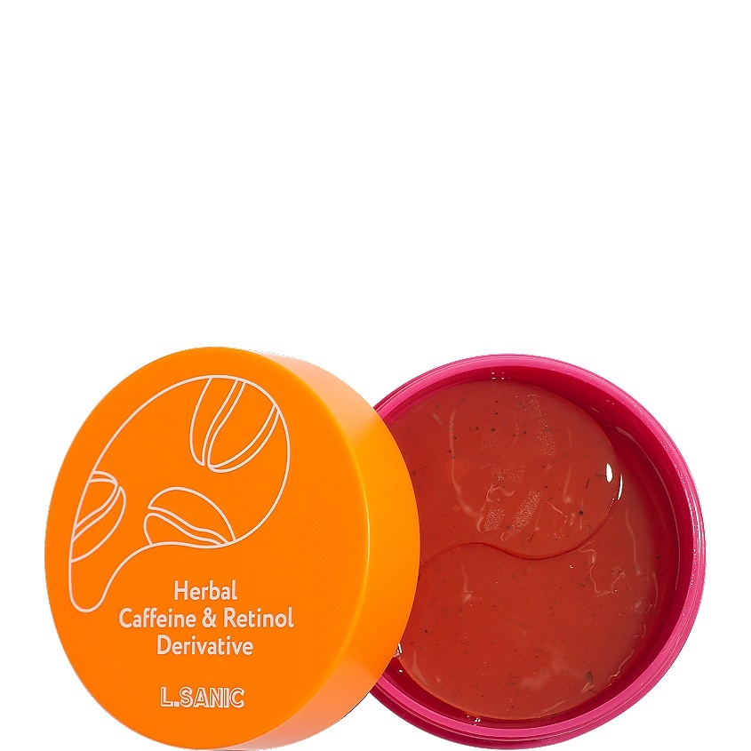 LSANIC Гидрогелевые патчи с кофеином и производным ретинола Herbal Caffeine & Retinol Derivative Hydrogel Eye Patches – фото 3