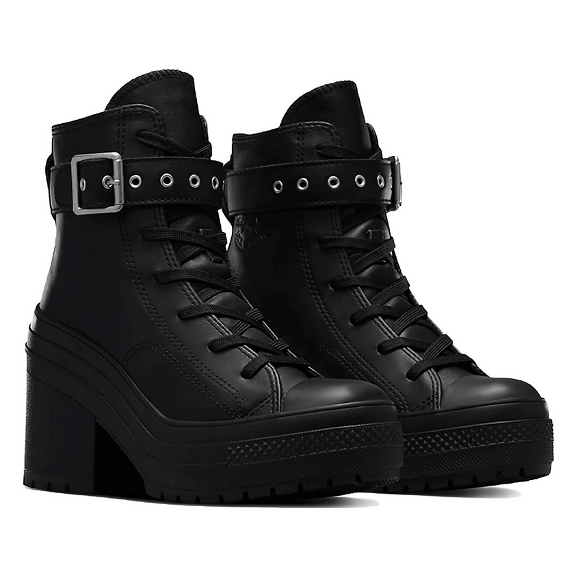 CONVERSE Кроссовки Chuck 70 De Luxe Heel Leather High Buckle Triple Black Womens, цвет: Мультиколор, размер: 39 – фото 3