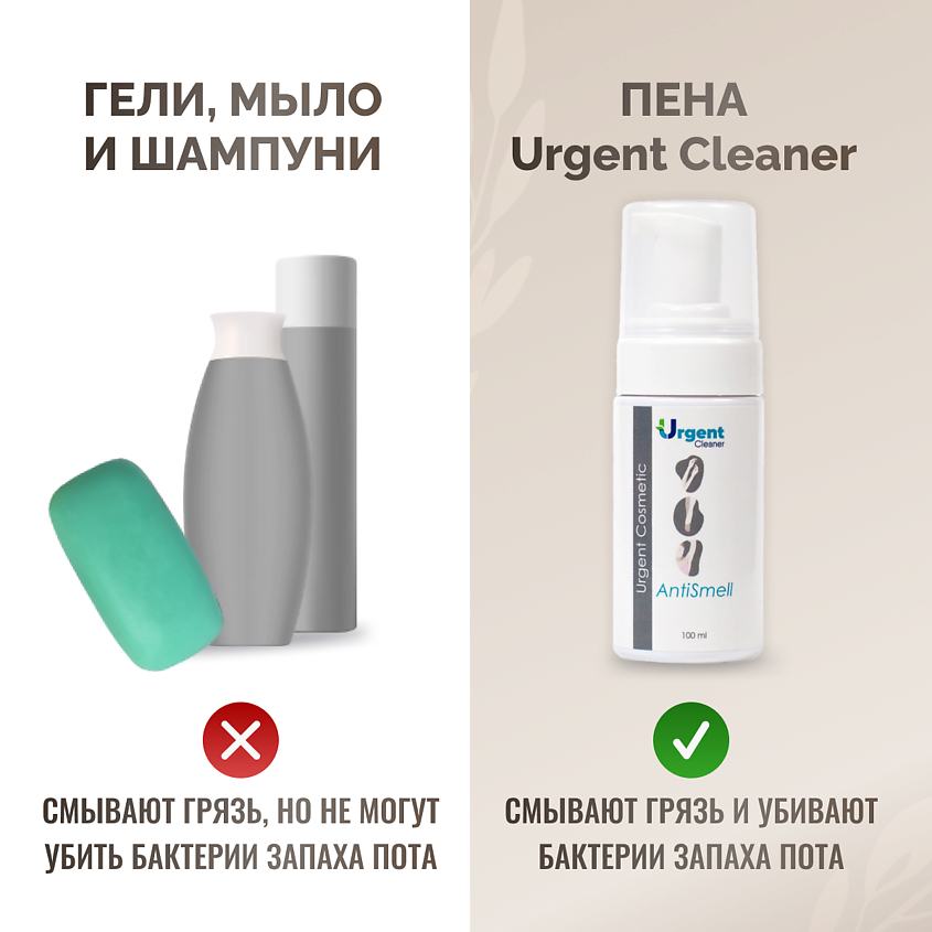 URGENT Пена мыло от запаха пота для ног и подмышек – фото 6