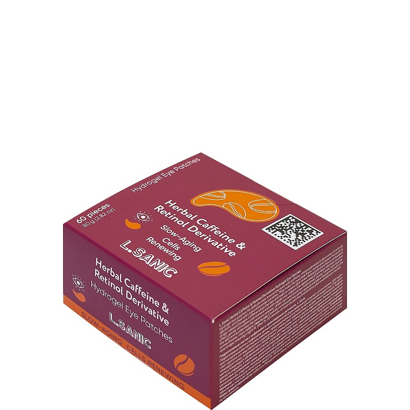 LSANIC Гидрогелевые патчи с кофеином и производным ретинола Herbal Caffeine & Retinol Derivative Hydrogel Eye Patches – фото 6