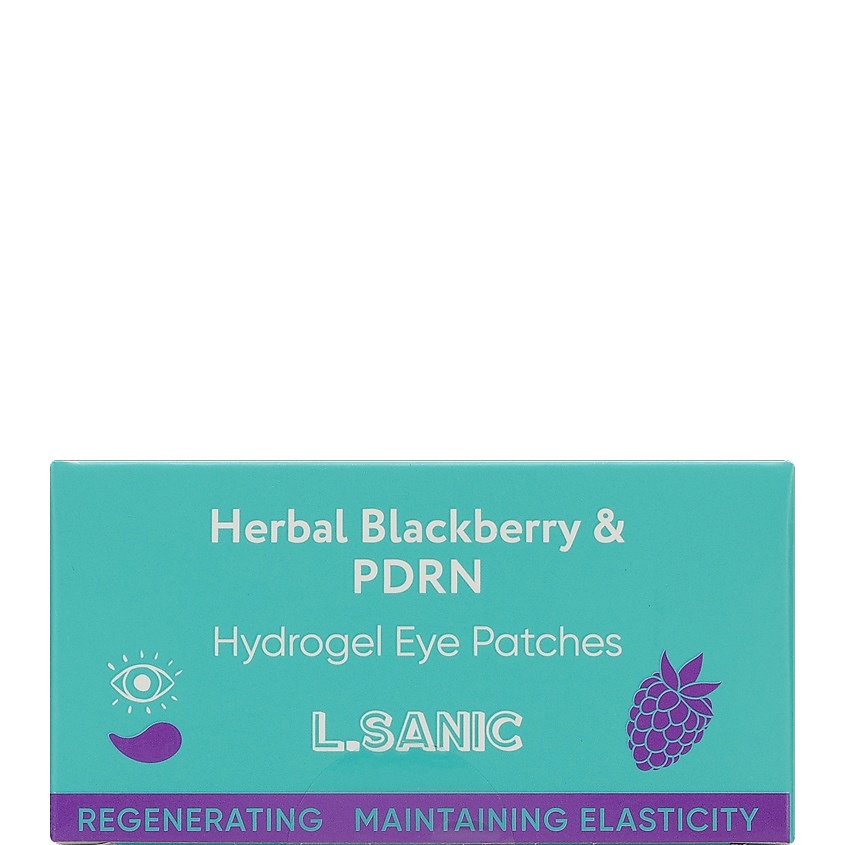 LSANIC Гидрогелевые патчи с ежевикой Herbal Blackberry & PDRN Hydrogel Eye Patches – фото 5