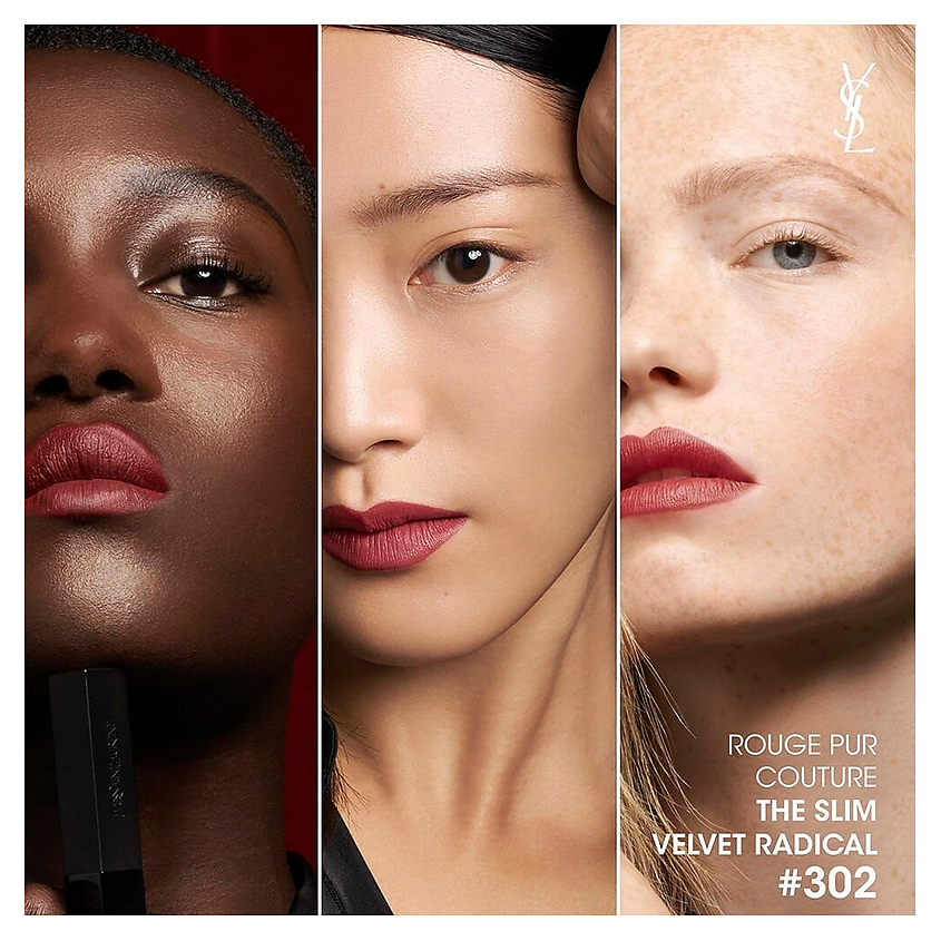 YVES SAINT LAURENT Лимитированная губная помада Rouge Pur Couture The Slim Velvet Radical, №302 – фото 4