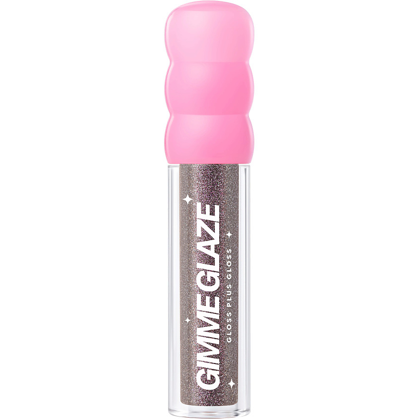 LOVE GENERATION Блеск для губ с металлическим аппликатором Love Generation Gimme Glaze, № 08, полупрозрачный черный с блестками, 3 мл – фото 3