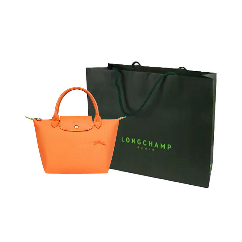 LONGCHAMP Сумка Le Pliage Green Recycled Canvas One Shoulder Handbag Small Size Women's Orange – фото 7