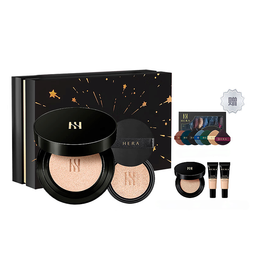 HERA Набор Black Cushion: Кушон + Набор спонжей + Миниатюры – фото 6