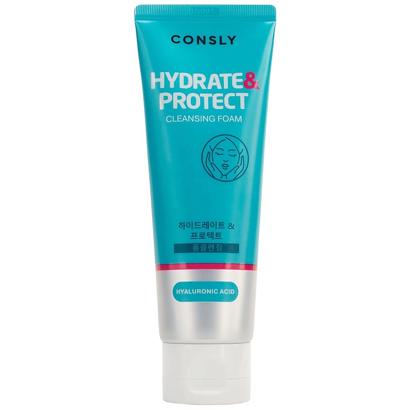 CONSLY Пенка для умывания увлажняющая с гиалуроновой кислотой Hydrate & Protect – фото 1