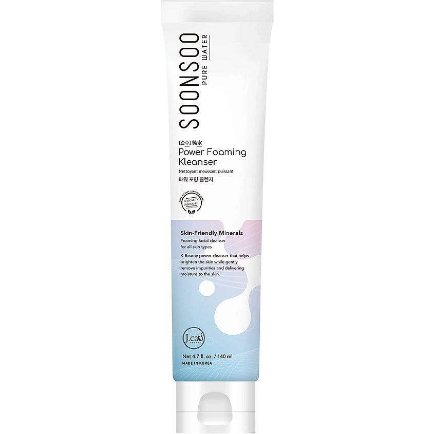 J. CAT BEAUTY Пенка для умывания с минералами и гиалуроновой кислотой SoonSoo Power Foaming Kleanser – фото 1