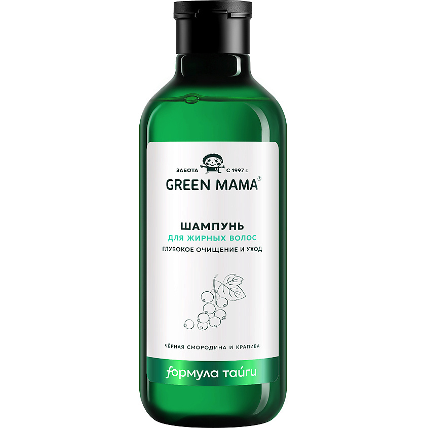 GREEN MAMA Шампунь для жирных волос "Чёрная смородина и крапива" Natural Skin Care – фото 1