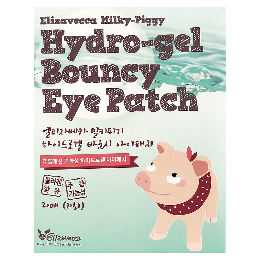 ELIZAVECCA Гидрогелевые патчи для кожи вокруг глаз Elizavecca Milky-Piggy Hydro-gel Bouncy Eye Patch – фото 1