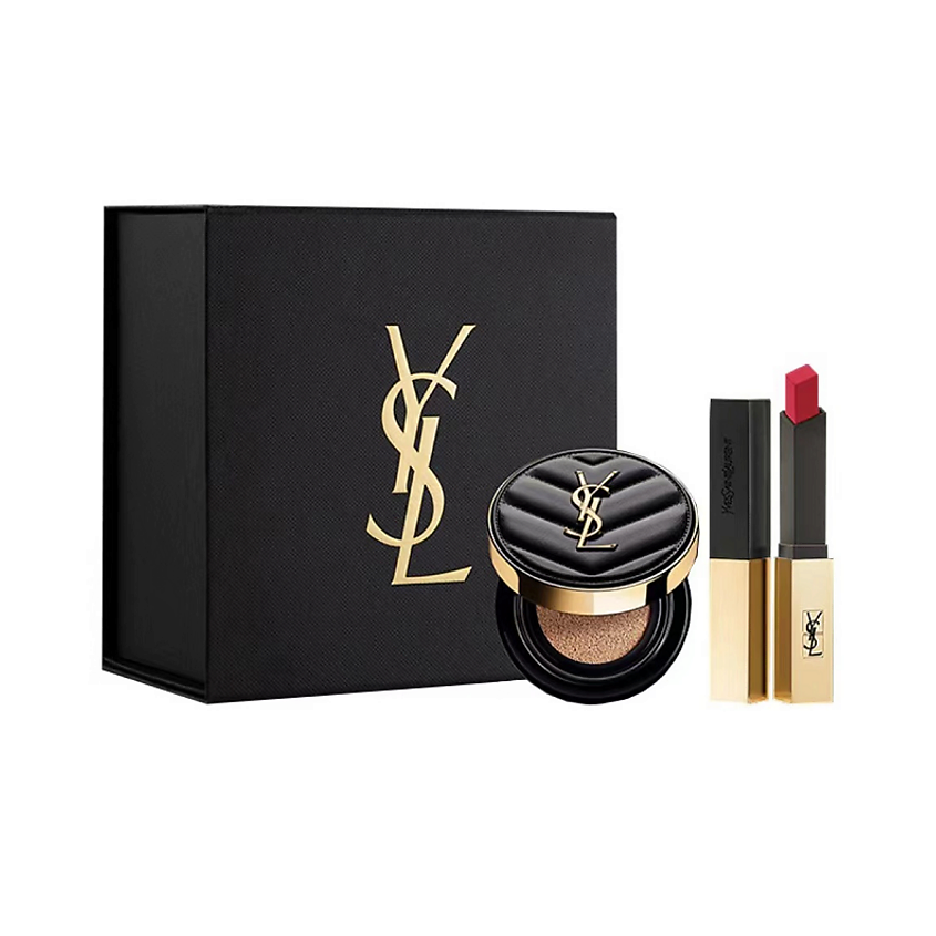 YVES SAINT LAURENT Помада YSL Rouge Pur Couture The Slim + Мини-кушон Le Cushion Encre de Peau – фото 1