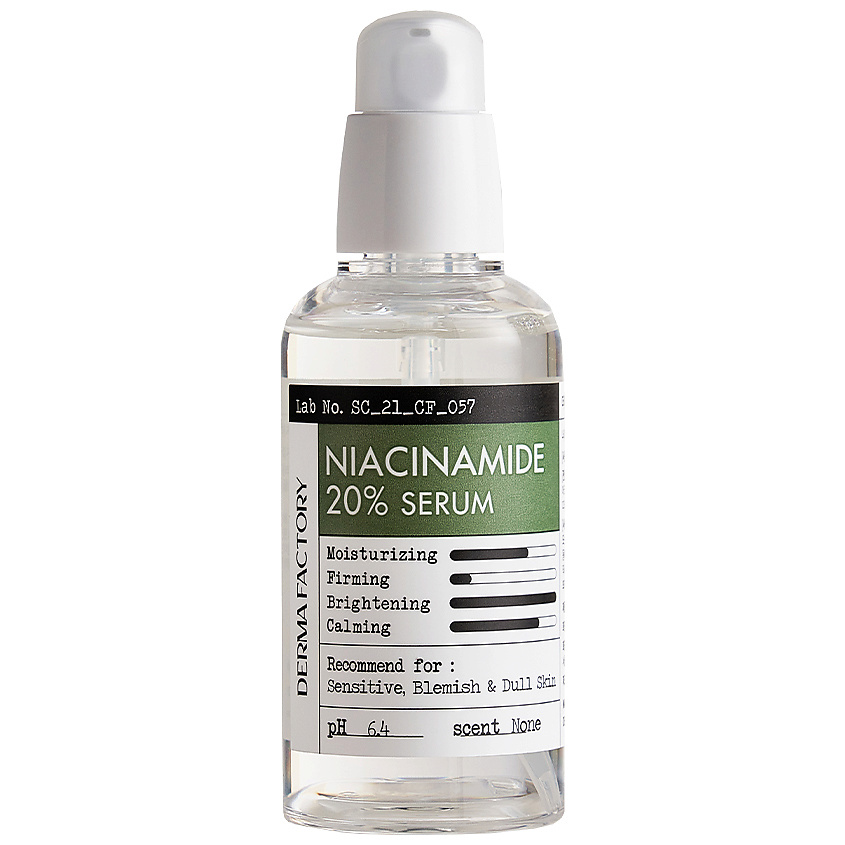DERMA FACTORY Сыворотка для лица с ниацинамидом - Niacinamide 20% serum – фото 1