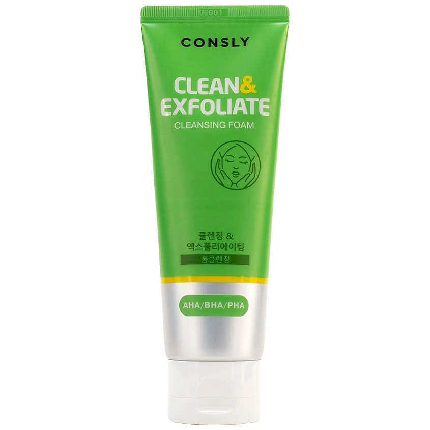 CONSLY Пенка для умывания отшелушивающая с AHA BHA PHA кислотами Clean & Exfoliate – фото 1
