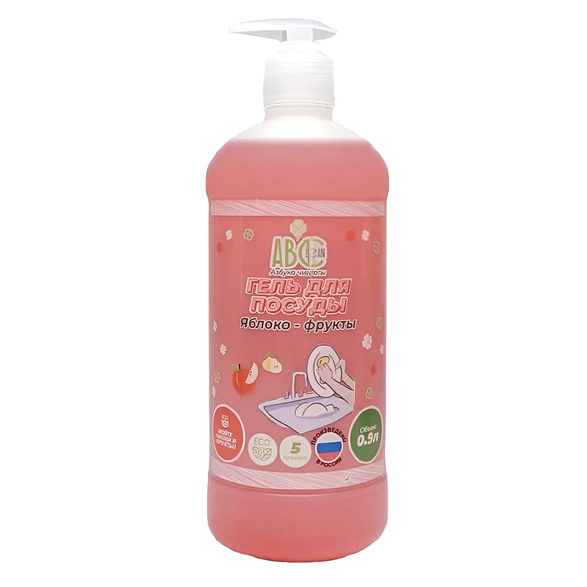 ABCLEAN Гель для мытья посуды Яблоко-фрукты – фото 2