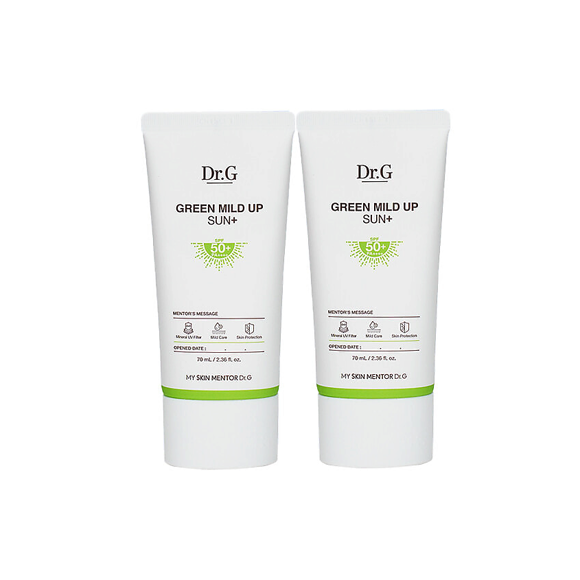 DR.G Солнцезащитный крем для лица с минералами Green Mild Up Sun+ – фото 1
