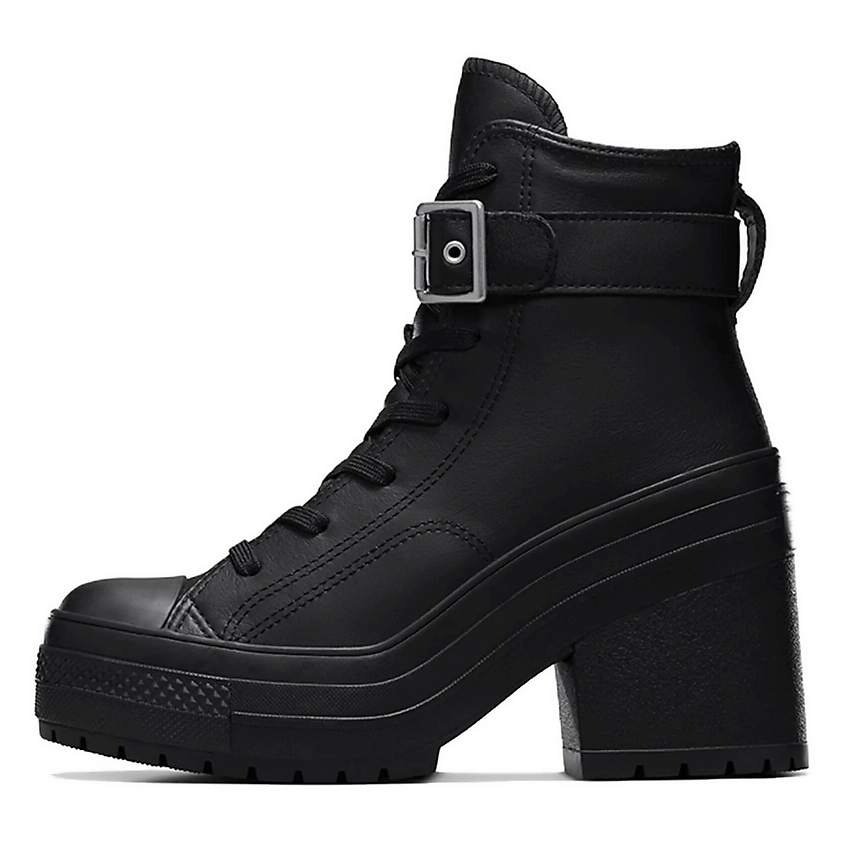 CONVERSE Кроссовки Chuck 70 De Luxe Heel Leather High Buckle Triple Black Womens, цвет: Мультиколор, размер: 39 – фото 1