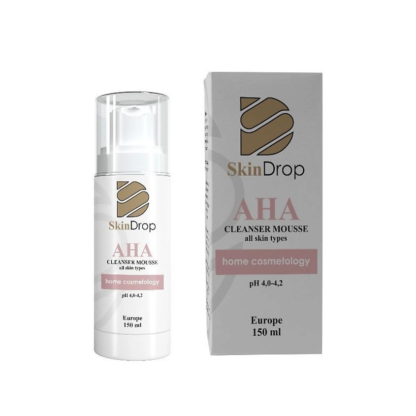 SKINDROP Мягкий очищающий мусс для всех типов кожи AHA cleanser mousse – фото 2