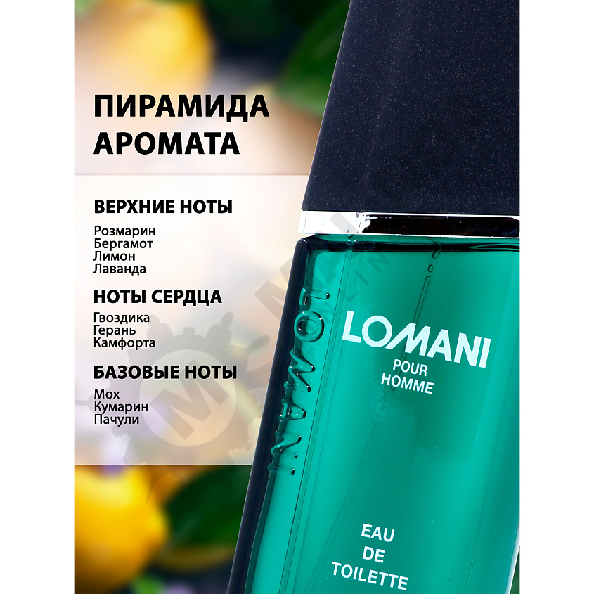 LOMANI Мужская туалетная вода Pour Homme – фото 5