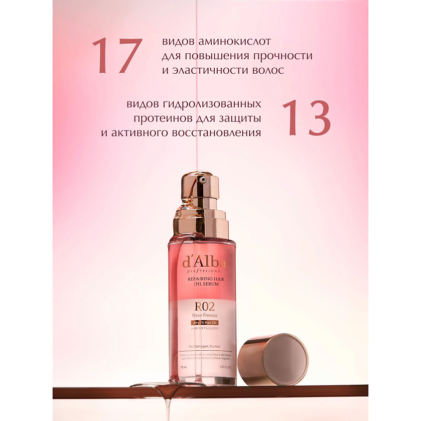 D`ALBA Масло для волос Professional Repairing Hair Oil Serum – фото 5