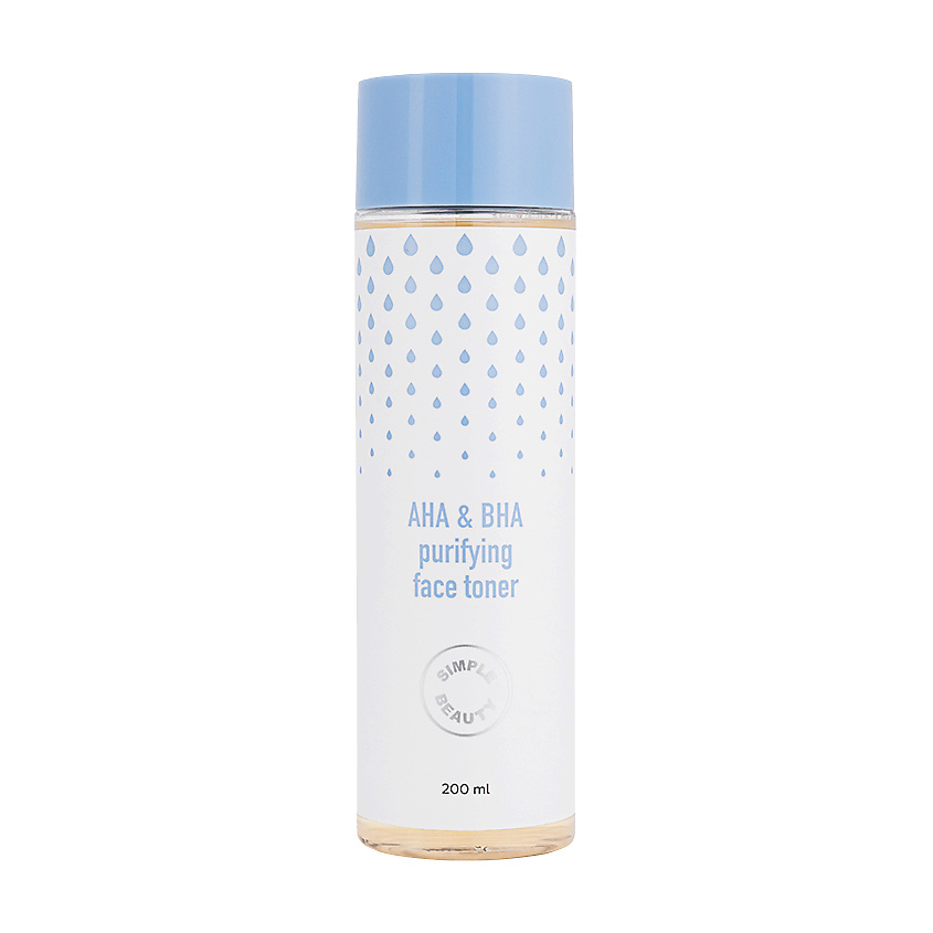 SIMPLE BEAUTY Очищающий тонер для лица с AHA и BHA кислотами AHA & BHA Purifying Face Toner – фото 1