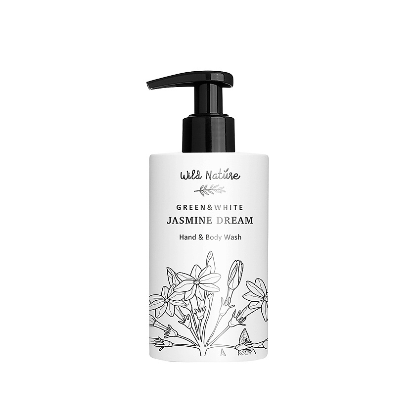 WILD NATURE Гель для мытья рук и тела Green & White Jasmine Dream Hand & Body Wash – фото 2