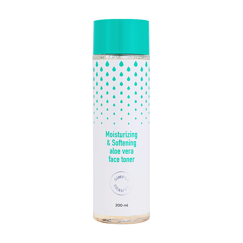 SIMPLE BEAUTY Увлажняющий и смягчающий тонер для лица с алоэ-вера Moisturizing & Softening Aloe Vera Face Toner – фото 1