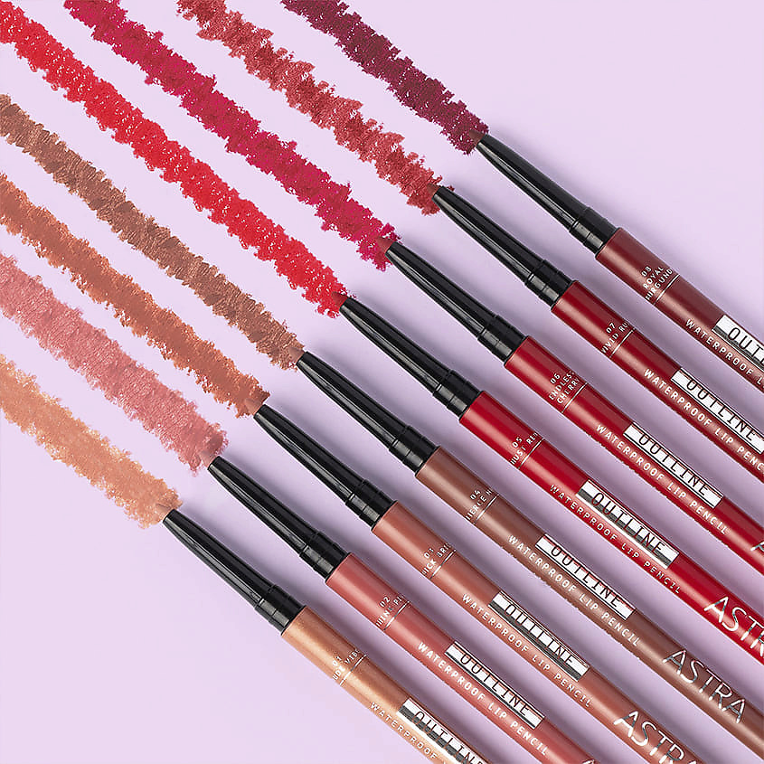 ASTRA Карандаш для губ Outline Waterproof Lip Pencil, 03 Quick Brick, 0,35 г – фото 3