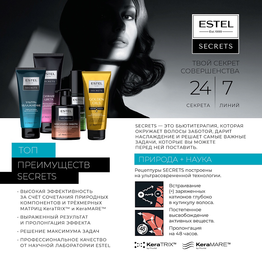 ESTEL Мерцающее драгоценное масло для волос и тела GOLDEN OILS SECRETS – фото 4