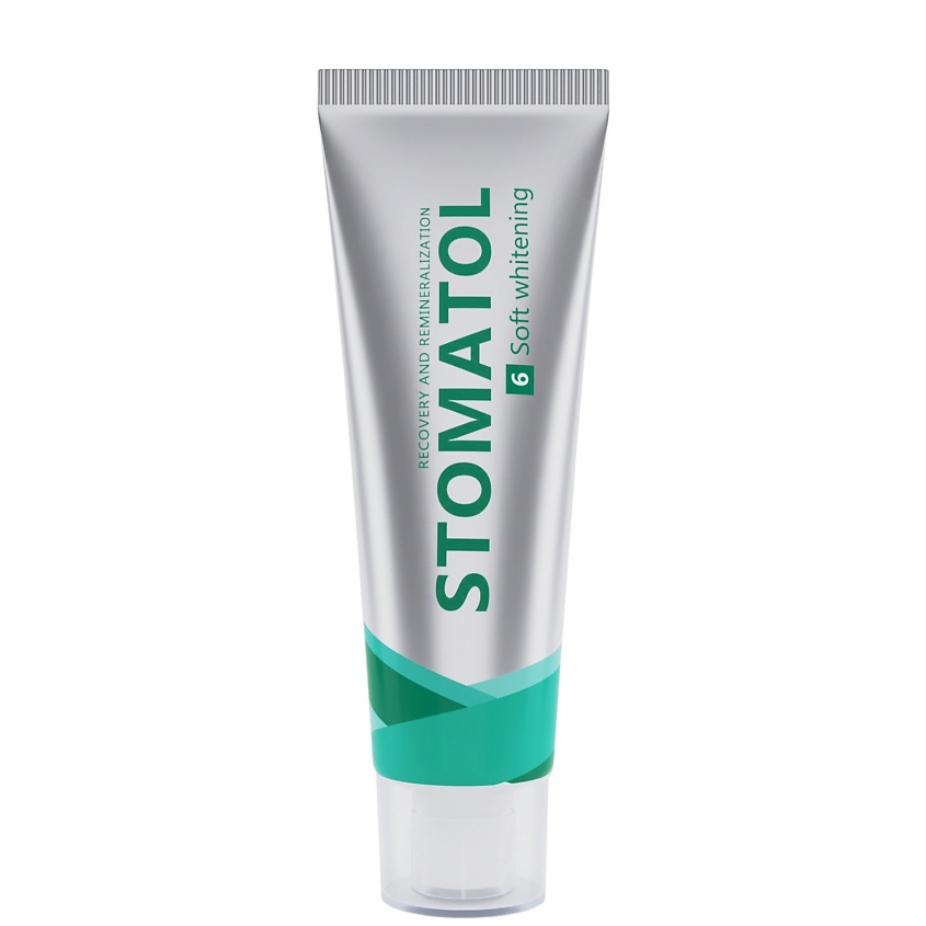 STOMATOL Soft Whitening зубная паста для чувствительных зубов с гидролатом – фото 1