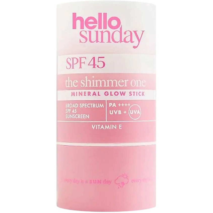 HELLO SUNDAY Стик для лица и тела SPF 45 The Shimmer One Mineral Stick – фото 1